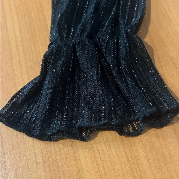 NWT Dylan Ryan Elegant Black Sheer Sleeve Dress - Picture 5 of 12